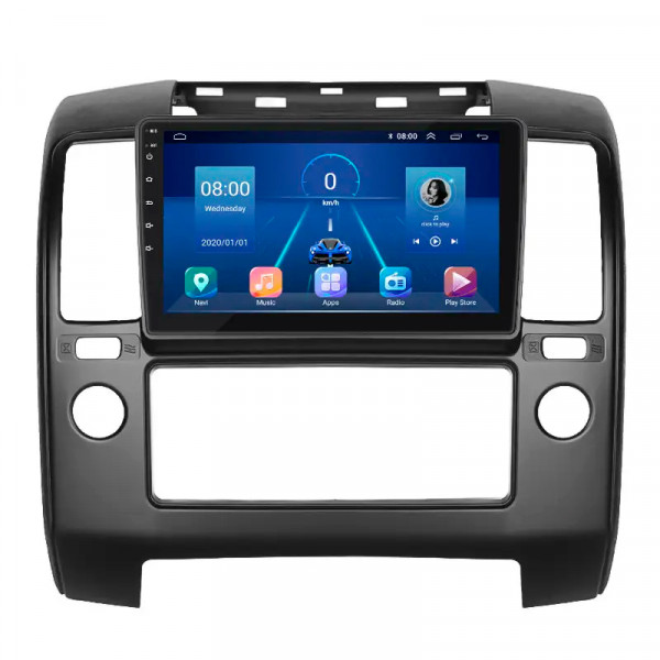 Штатная магнитола Lesko для Nissan Navara (Frontier) III (D40) 2004-2010 экран 9" 6/128Gb 4G Wi-Fi GPS Top