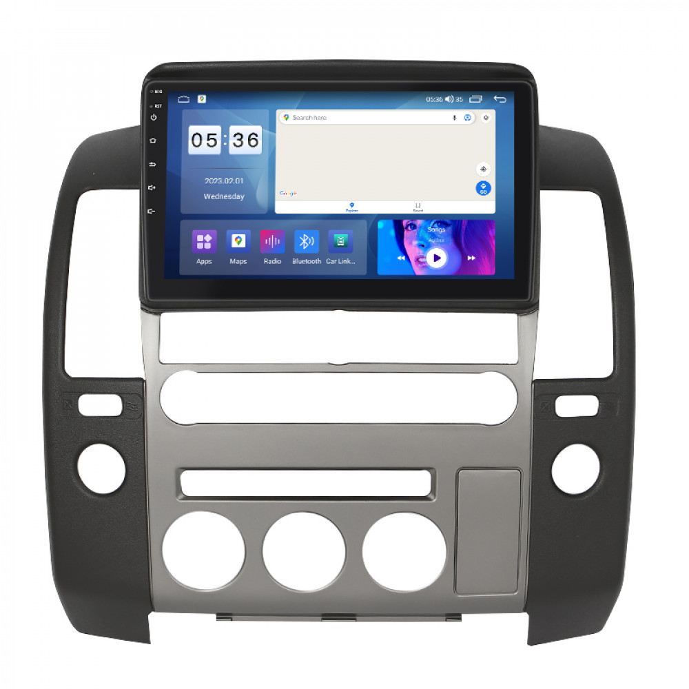 Штатная магнитола Lesko для Nissan Navara (Frontier) III (D40) Рестайлинг 2010-2015 экран 9" 4/64Gb CarPlay 4G Wi-Fi GPS Prime