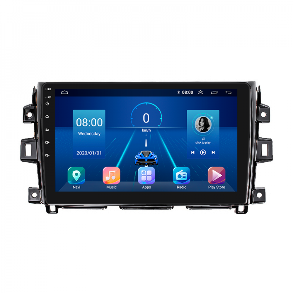 Штатная магнитола Lesko для Nissan Navara (Frontier) IV (D23) 2014- экран 10" 4/32Gb 4G Wi-Fi GPS Top