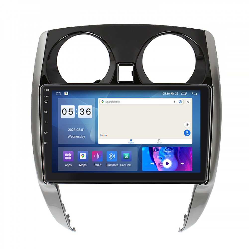 Штатная магнитола Lesko для Nissan Note II 2012-2016 экран 10" 4/64Gb CarPlay 4G Wi-Fi GPS Prime