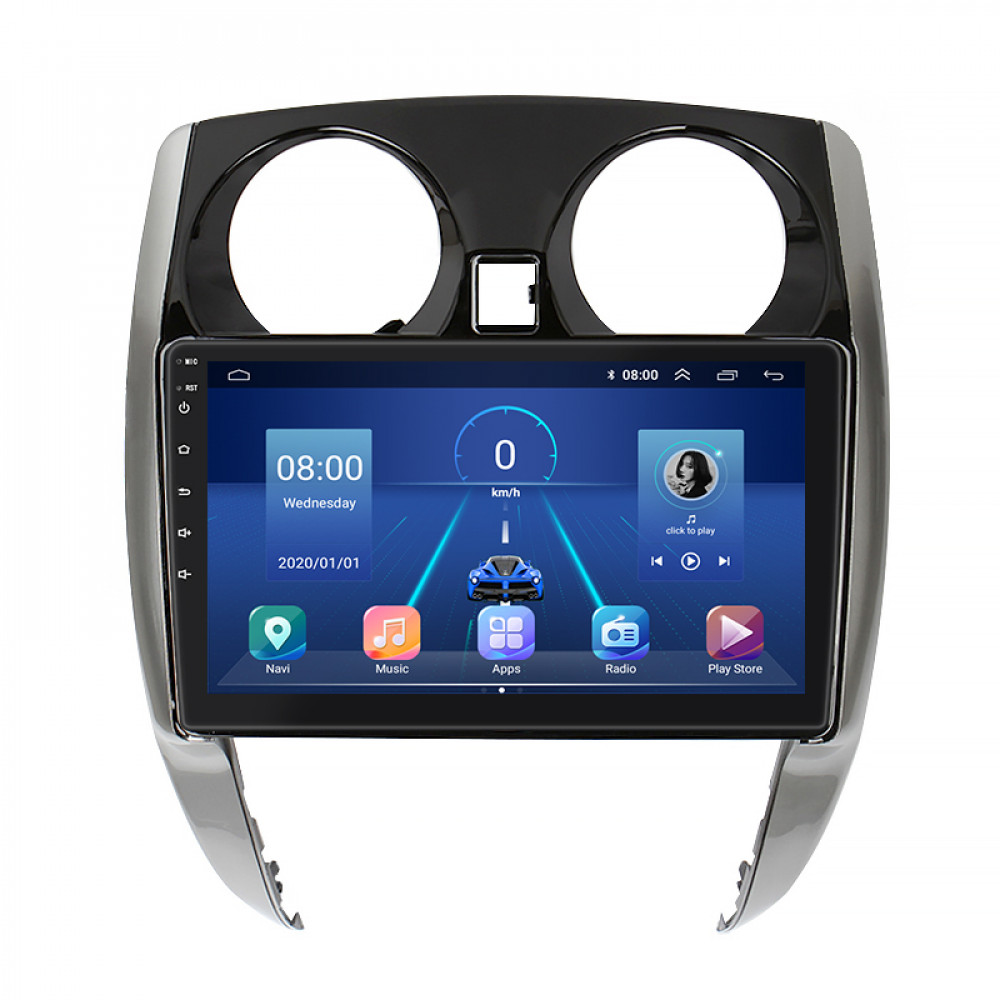 Штатная магнитола Lesko для Nissan Note II 2012-2016 экран 10" 4/64Gb 4G Wi-Fi GPS Top