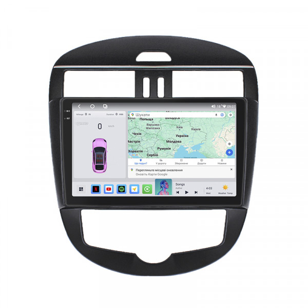 Штатная магнитола Lesko для Nissan Pulsar VI (C13) 2014-2018 экран 10" 4/64 QLED CarPlay 4G Wi-Fi GPS 360 Prime