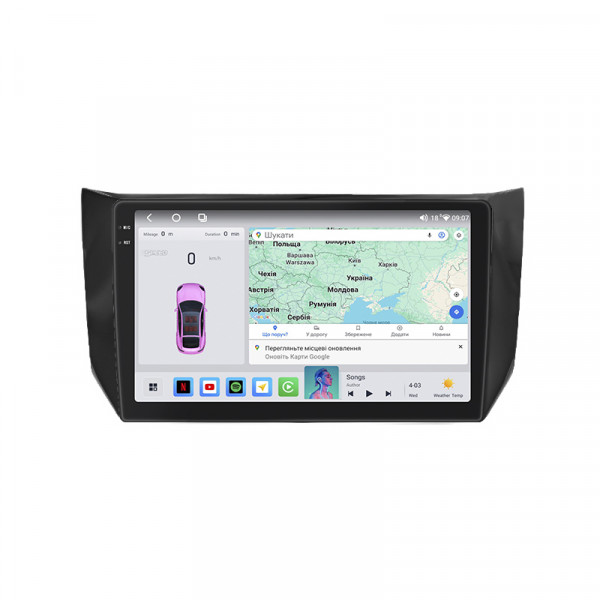 Штатная магнитола Lesko для Nissan Sentra VII (B17) 2012-2017 экран 10" 4/64 QLED CarPlay 4G Wi-Fi GPS 360 Prime
