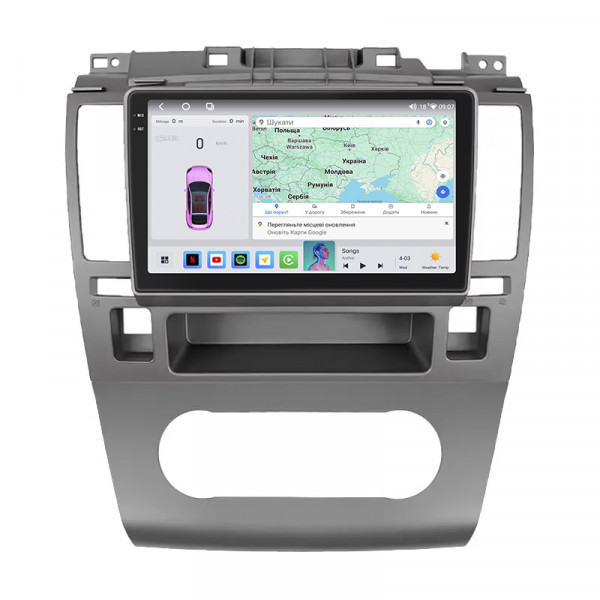 Штатная магнитола Lesko для Nissan Tiida I 2004-2012 экран 9" 4/64 QLED CarPlay 4G Wi-Fi GPS 360 Prime