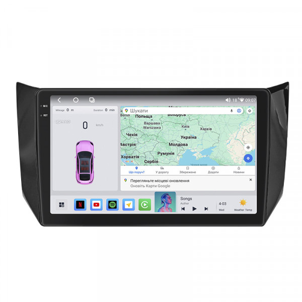 Штатная магнитола Lesko для Nissan Tiida II 2015-2018 экран 10" 4/64 QLED CarPlay 4G Wi-Fi GPS 360 Prime