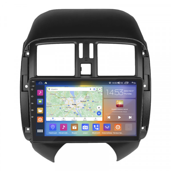 Штатная магнитола Lesko для Nissan Versa II 2012-2014 экран 9" 4/64Gb CarPlay 4G Wi-Fi GPS Prime