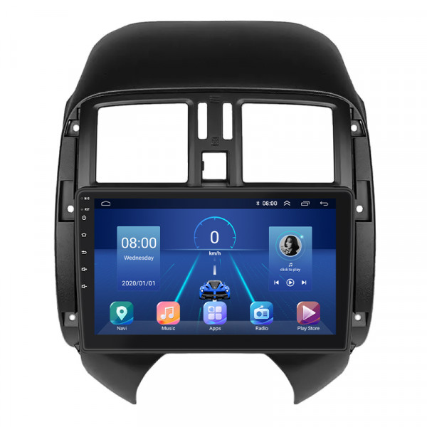 Штатная магнитола Lesko для Nissan Versa II Рестайлинг 2014-2019 экран 9" 2/32Gb 4G Wi-Fi GPS Top