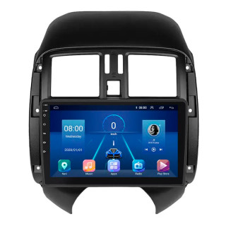 Штатная магнитола Lesko для Nissan Versa II Рестайлинг 2014-2019 экран 9" 6/128Gb 4G Wi-Fi GPS Top