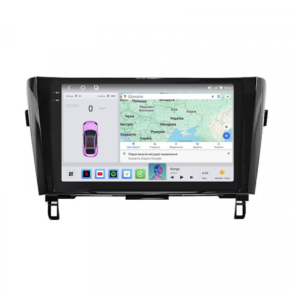 Штатная магнитола Lesko для Nissan X-Trail III 2013-2019 экран 10" 4/64 QLED CarPlay 4G Wi-Fi GPS 360 Prime