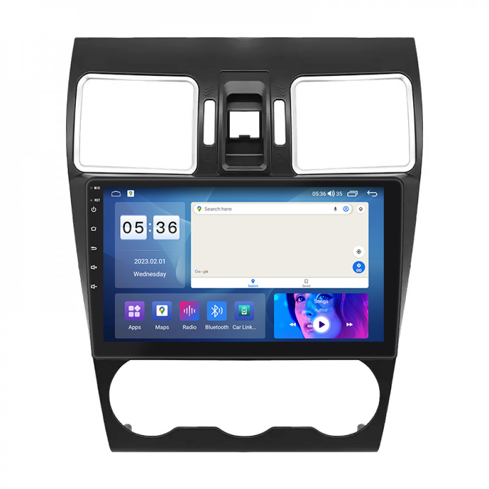 Штатная магнитола Lesko для Subaru Forester IV 2012-2015 экран 9" 4/64Gb CarPlay 4G Wi-Fi GPS Prime