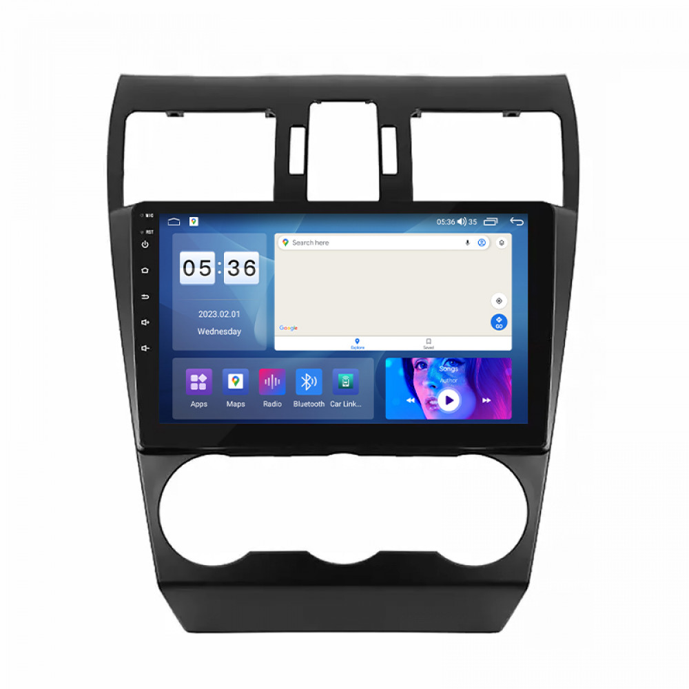 Штатная магнитола Lesko для Subaru Forester IV Рестайлинг 2015-2016 экран 9" 4/64Gb CarPlay 4G Wi-Fi GPS Prime