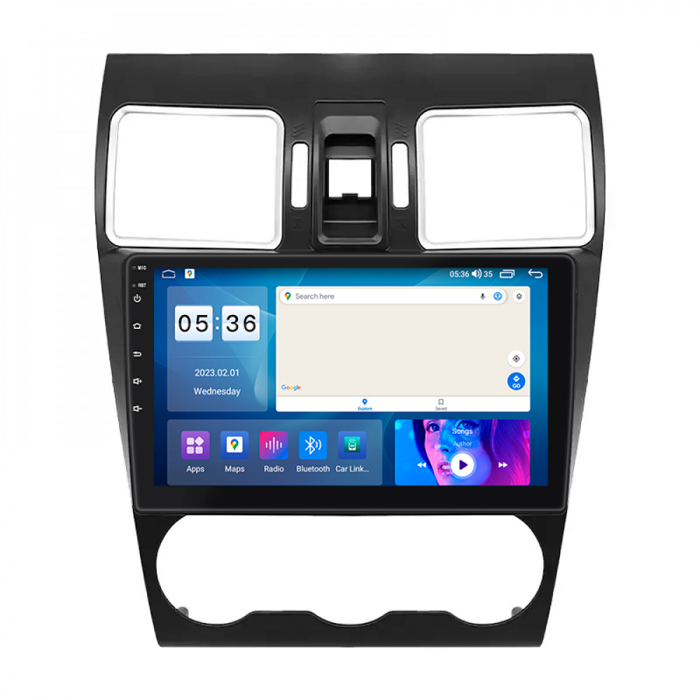 Штатная магнитола Lesko для Subaru WRX I 2014-2017 экран 9" 2/32Gb CarPlay 4G Wi-Fi GPS Prime