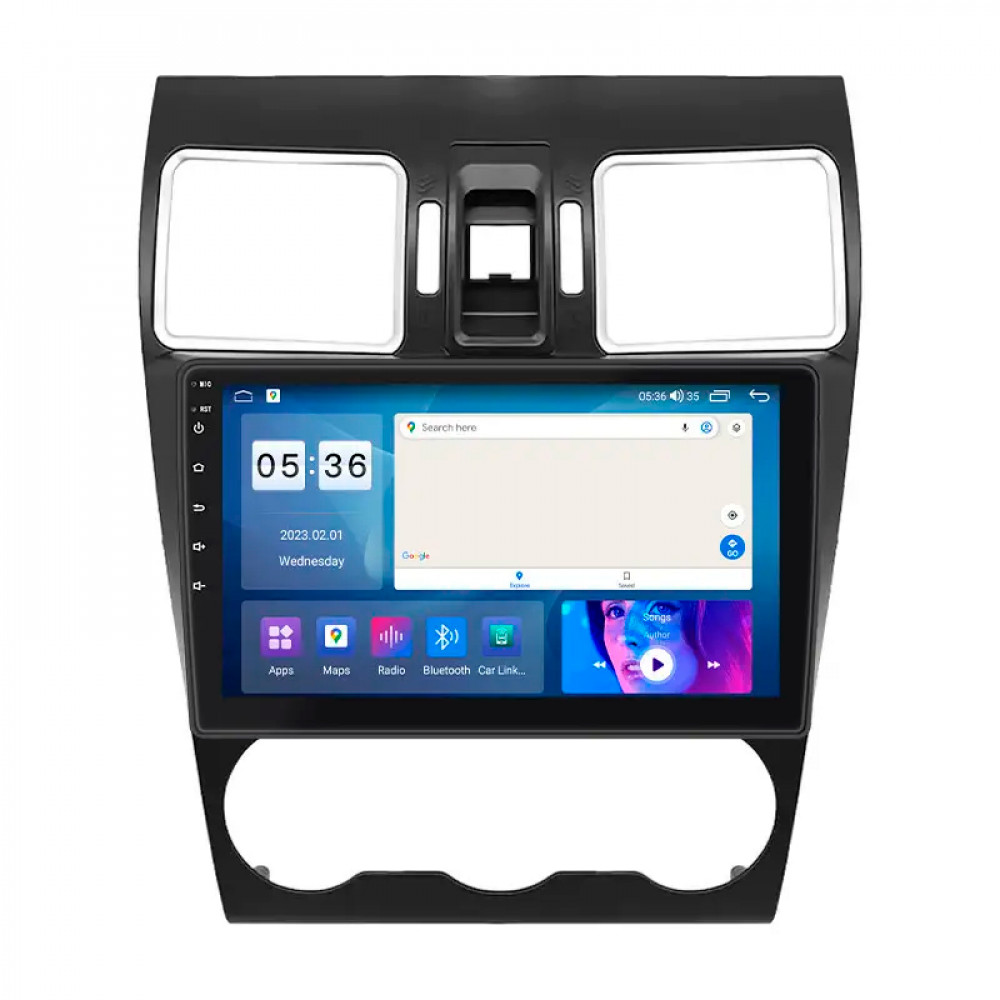 Штатная магнитола Lesko для Subaru WRX I 2014-2017 экран 9" 4/64Gb CarPlay 4G Wi-Fi GPS Prime