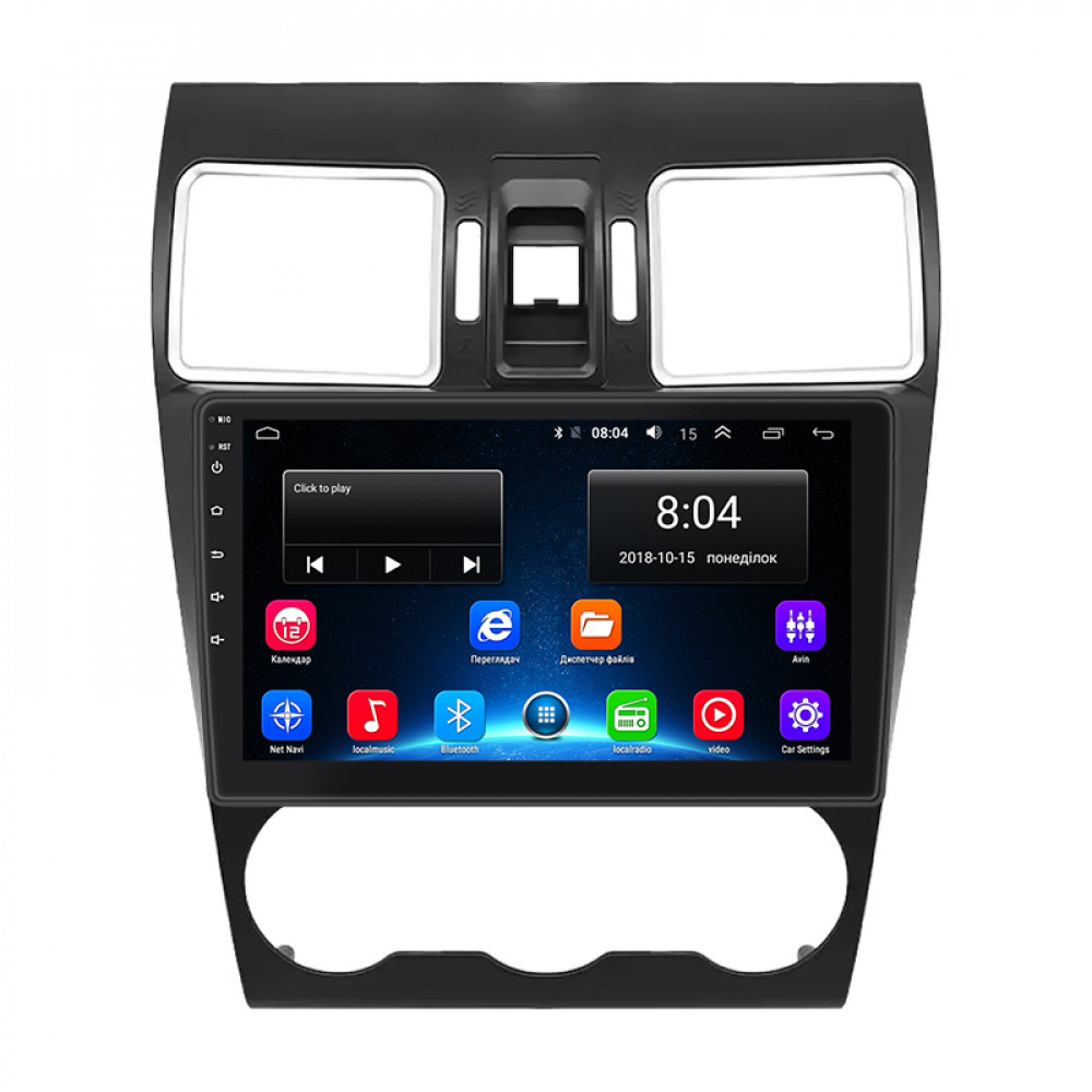 Штатная магнитола Lesko для Subaru XV I Рестайлинг 2015-2017 экран 9" 2/32Gb Wi-Fi GPS Base
