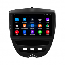 Штатная магнитола Lesko для Toyota Aygo I Рестайлинг 2009-2012 экран 10" 1/16Gb Wi-Fi GPS Base