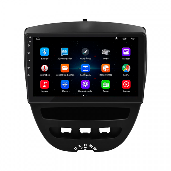 Штатная магнитола Lesko для Toyota Aygo I Рестайлинг 2009-2012 экран 10" 1/16Gb Wi-Fi GPS Base