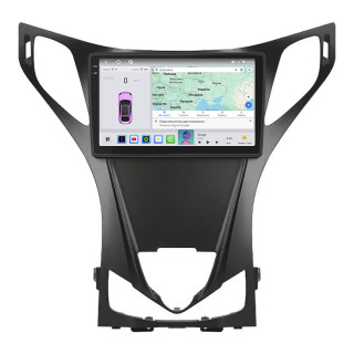 Штатная магнитола Lesko для Hyundai Grandeur V 2011-2014 экран 9" 4/64 QLED CarPlay 4G Wi-Fi GPS 360 Prime