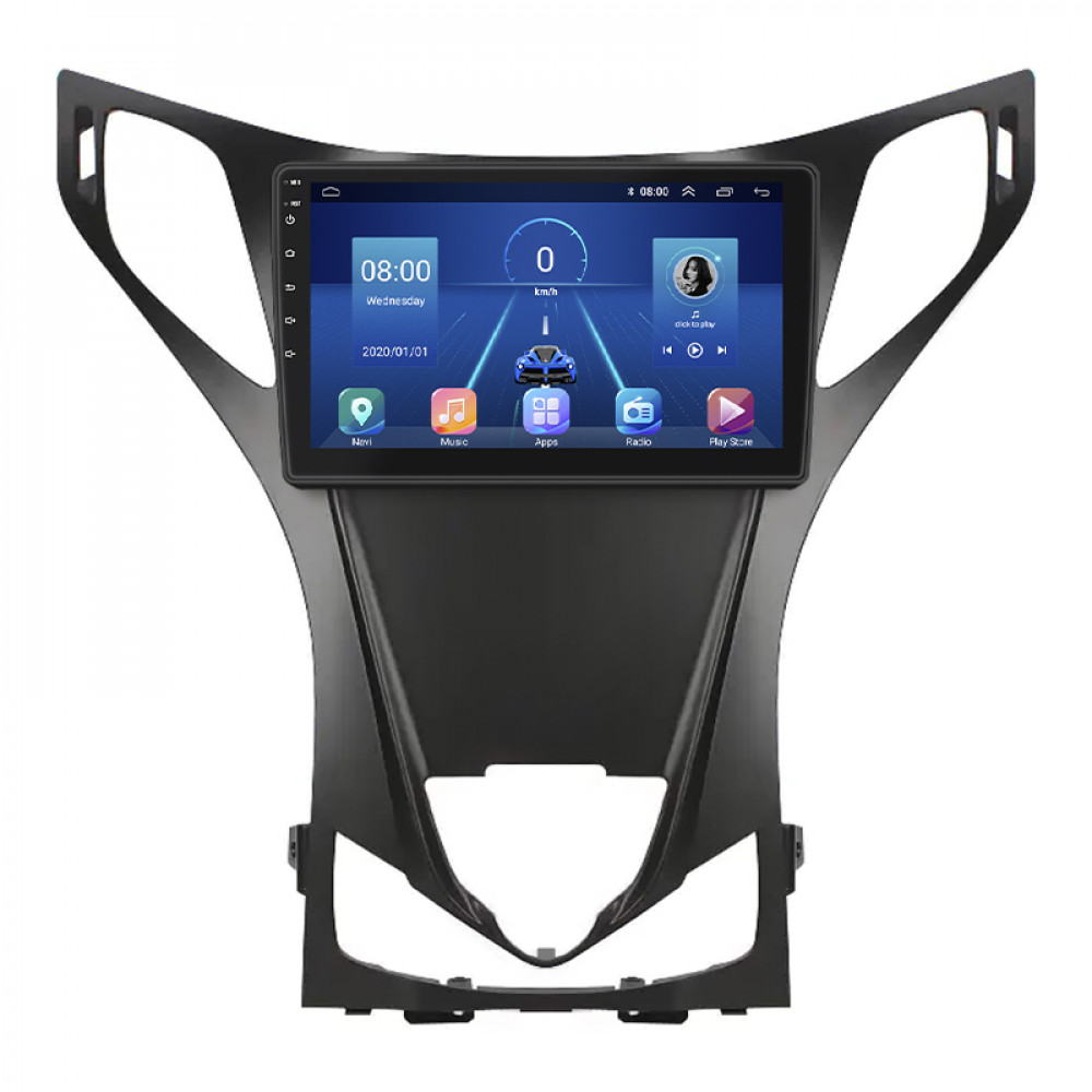 Штатная магнитола Lesko для Hyundai Grandeur V 2011-2014 экран 9" 2/32Gb 4G Wi-Fi GPS Top