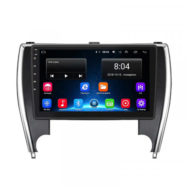 Штатная магнитола Lesko для Toyota Camry (USA) VII (XV50) Рестайлинг 2015-2017 экран 10" 2/32Gb Wi-Fi GPS Base