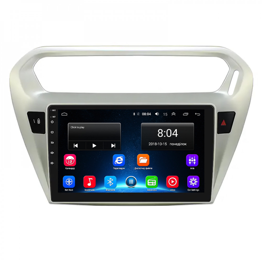 Штатная магнитола Lesko для Citroen C-Elysee I Рестайлинг 2016-н.в. экран 9" 2/32Gb Wi-Fi GPS Base