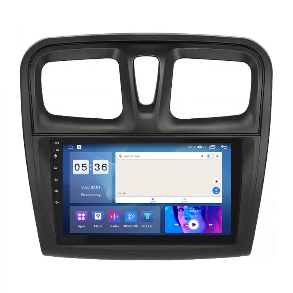 Штатная магнитола Lesko для Dacia Logan II 2012-2016 экран 9" 2/32Gb CarPlay 4G Wi-Fi GPS Prime