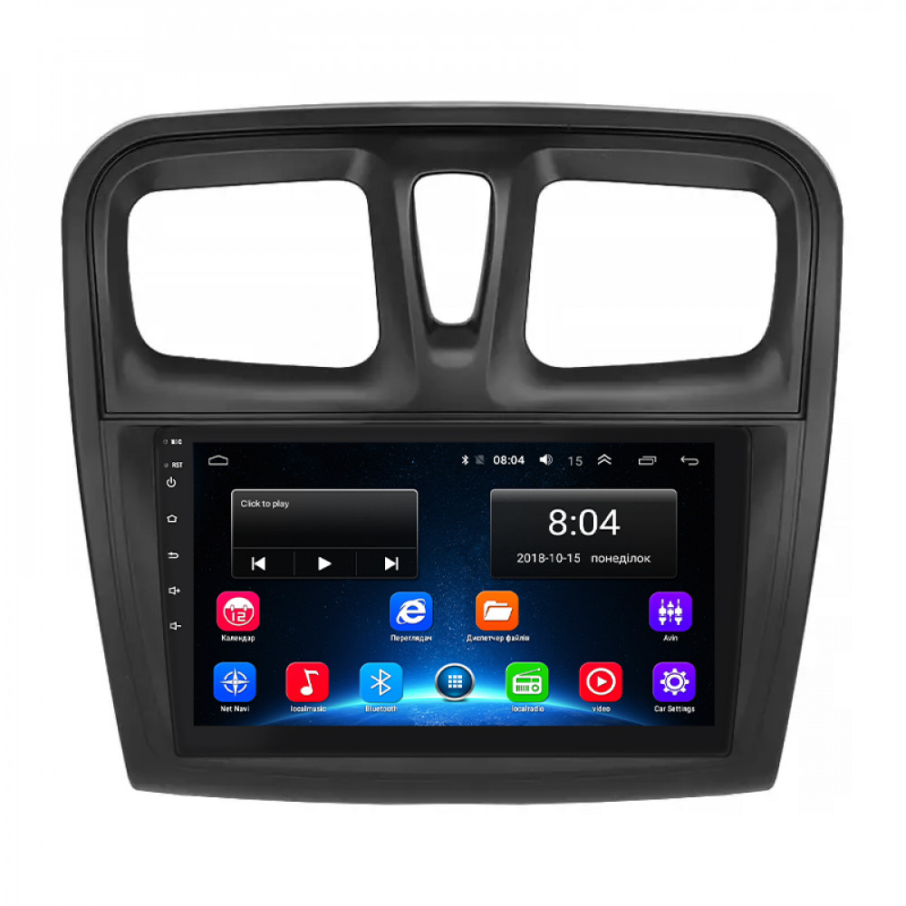 Штатная магнитола Lesko для Dacia Logan II Рестайлинг 2016-2020 экран 9" 2/32Gb Wi-Fi GPS Base