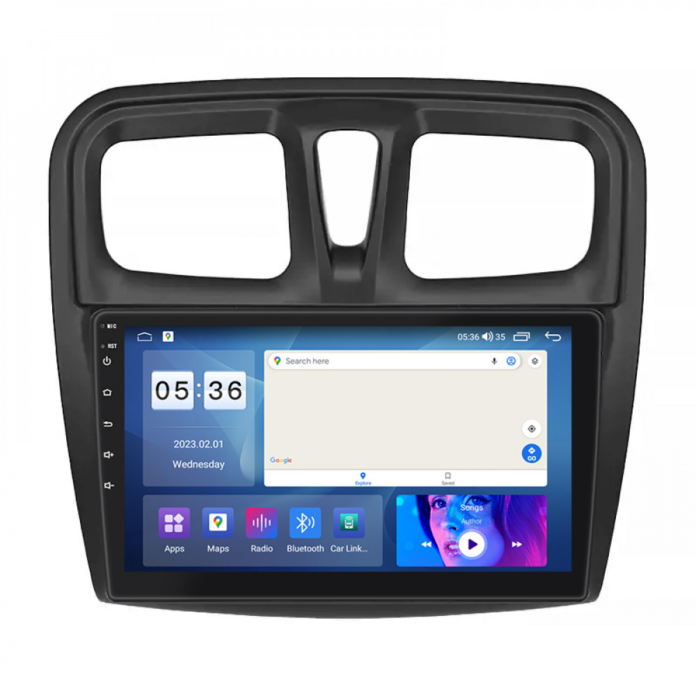 Штатная магнитола Lesko для Dacia Sandero II ver 3 2012-2016 экран 10" 2/32Gb CarPlay 4G Wi-Fi GPS Prime