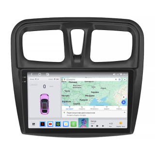 Штатная магнитола Lesko для Dacia Sandero II ver 3 2012-2016 экран 10" 4/64 QLED CarPlay 4G Wi-Fi GPS 360 Prime