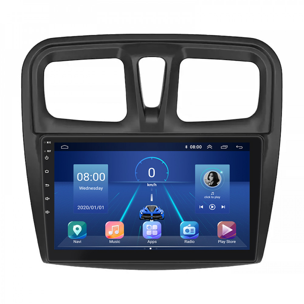 Штатная магнитола Lesko для Dacia Sandero II ver 3 2012-2016 экран 10" 4/32Gb 4G Wi-Fi GPS Top