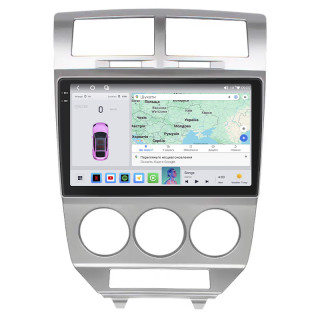 Штатная магнитола Lesko для Dodge Caliber I 2006-2009 экран 10" 4/64 QLED CarPlay 4G Wi-Fi GPS 360 Prime