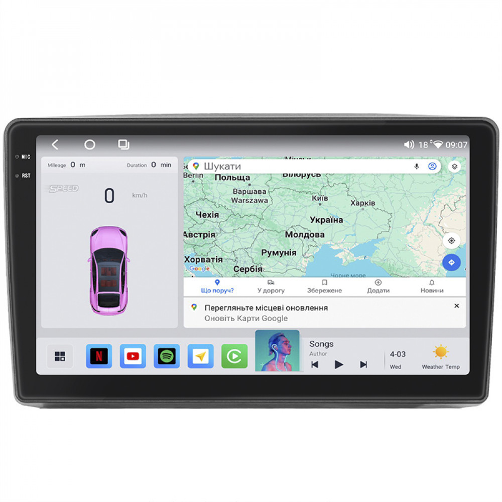 Штатная магнитола Lesko для Ford Escape I 2000-2004 экран 9" 4/64 QLED CarPlay 4G Wi-Fi GPS 360 Prime