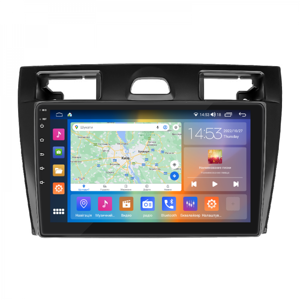 Штатная магнитола Lesko для Ford Fiesta Mk5 2002-2008 экран 9" 4/64Gb CarPlay 4G Wi-Fi GPS Prime