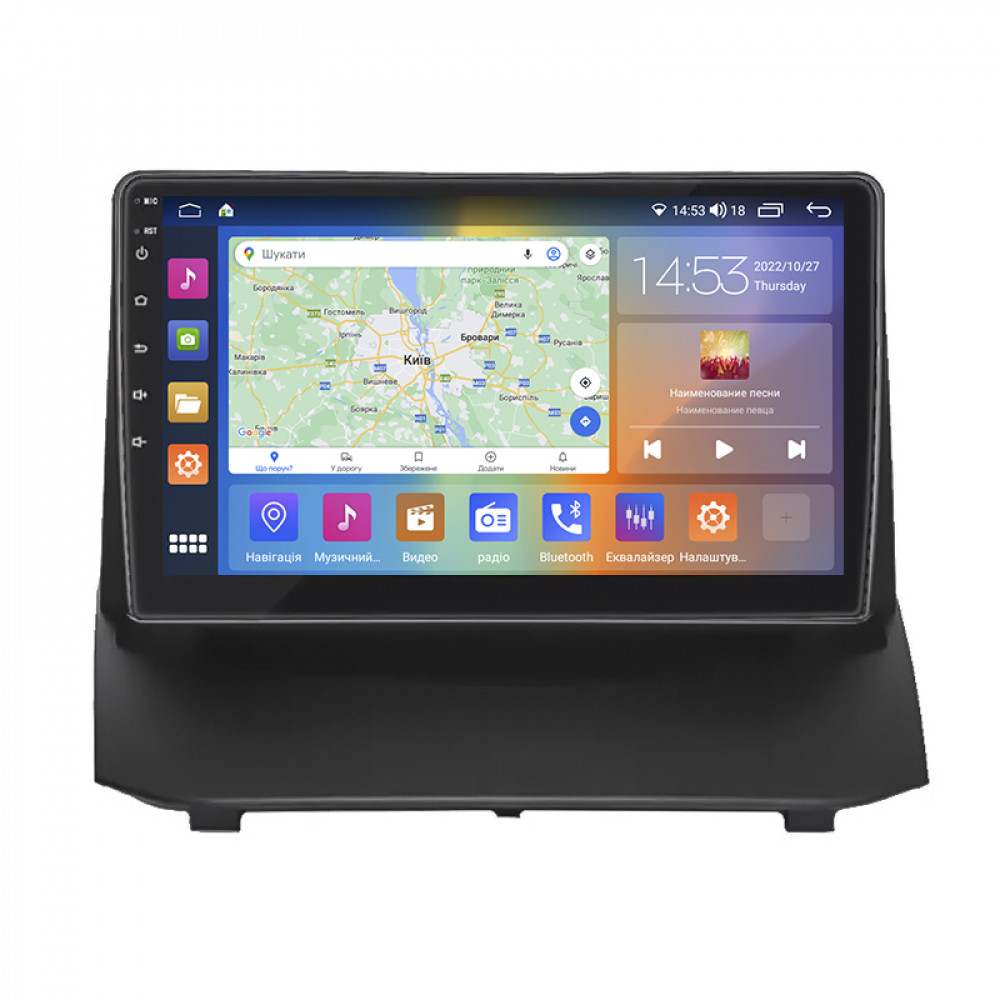 Штатная магнитола Lesko для Ford Fiesta Mk6 Рестайлинг 2012-2019 экран 9" 4/64Gb CarPlay 4G Wi-Fi GPS Prime