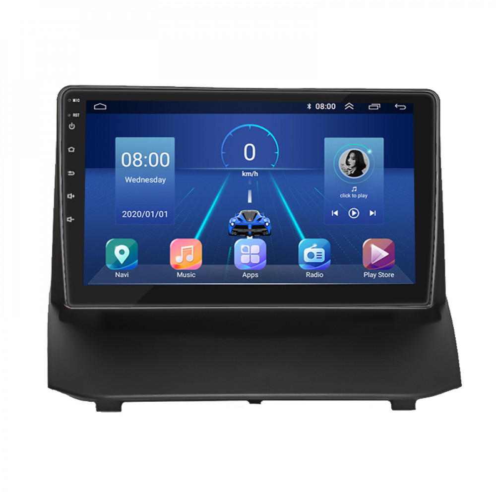 Штатная магнитола Lesko для Ford Fiesta Mk6 Рестайлинг 2012-2019 экран 9" 2/32Gb 4G Wi-Fi GPS Top