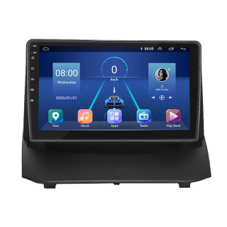 Штатная магнитола Lesko для Ford Fiesta Mk6 Рестайлинг 2012-2019 экран 9" 6/128Gb 4G Wi-Fi GPS Top