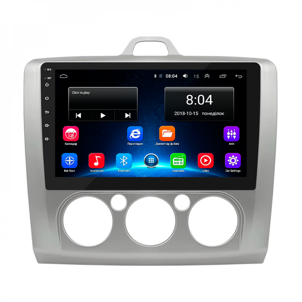 Штатная магнитола Lesko для Ford Focus II Рестайлинг 2007-2011 экран 9" 2/32Gb Wi-Fi GPS Base