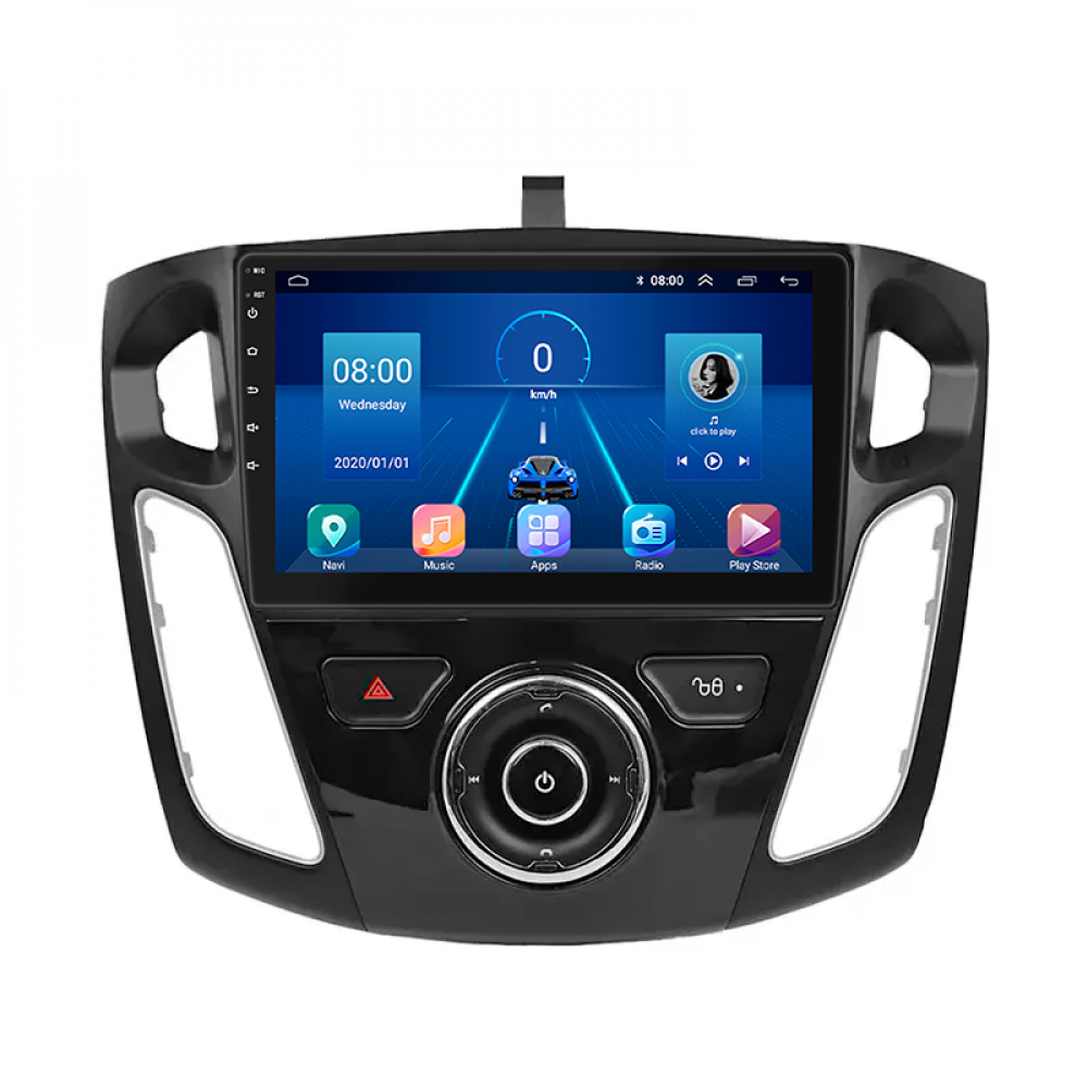 Штатная магнитола Lesko для Ford Focus III Рестайлинг 2014-2019 экран 9" 2/32Gb 4G Wi-Fi GPS Top