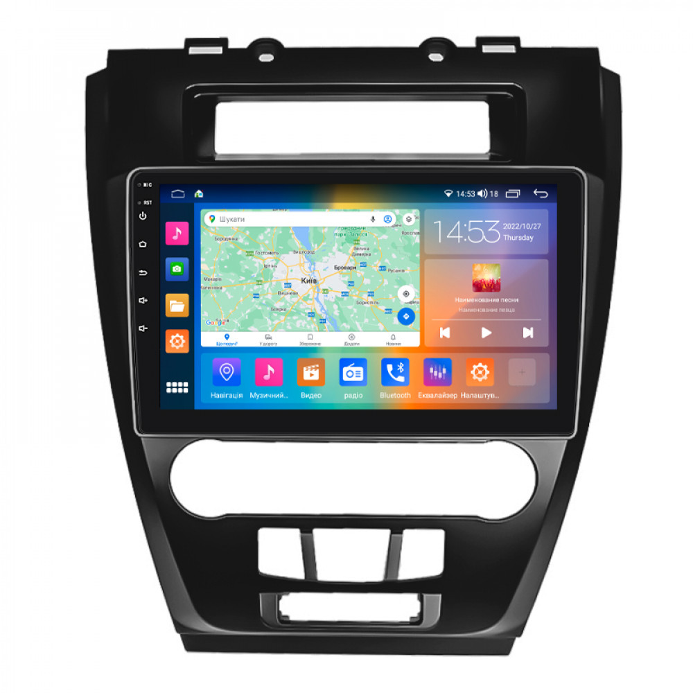 Штатная магнитола Lesko для Ford Fusion (North America) I 2005-2012 экран 10" 4/64Gb CarPlay 4G Wi-Fi GPS Prime