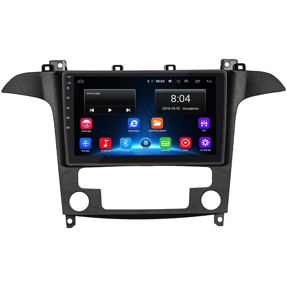 Штатная магнитола Lesko для Ford Galaxy II Рестайлинг 2010-2015 экран 9" 2/32Gb Wi-Fi GPS Base