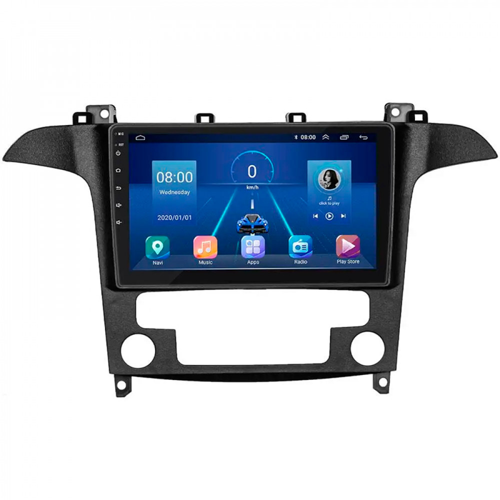 Штатная магнитола Lesko для Ford Galaxy II Рестайлинг 2010-2015 экран 9" 6/128Gb 4G Wi-Fi GPS Top