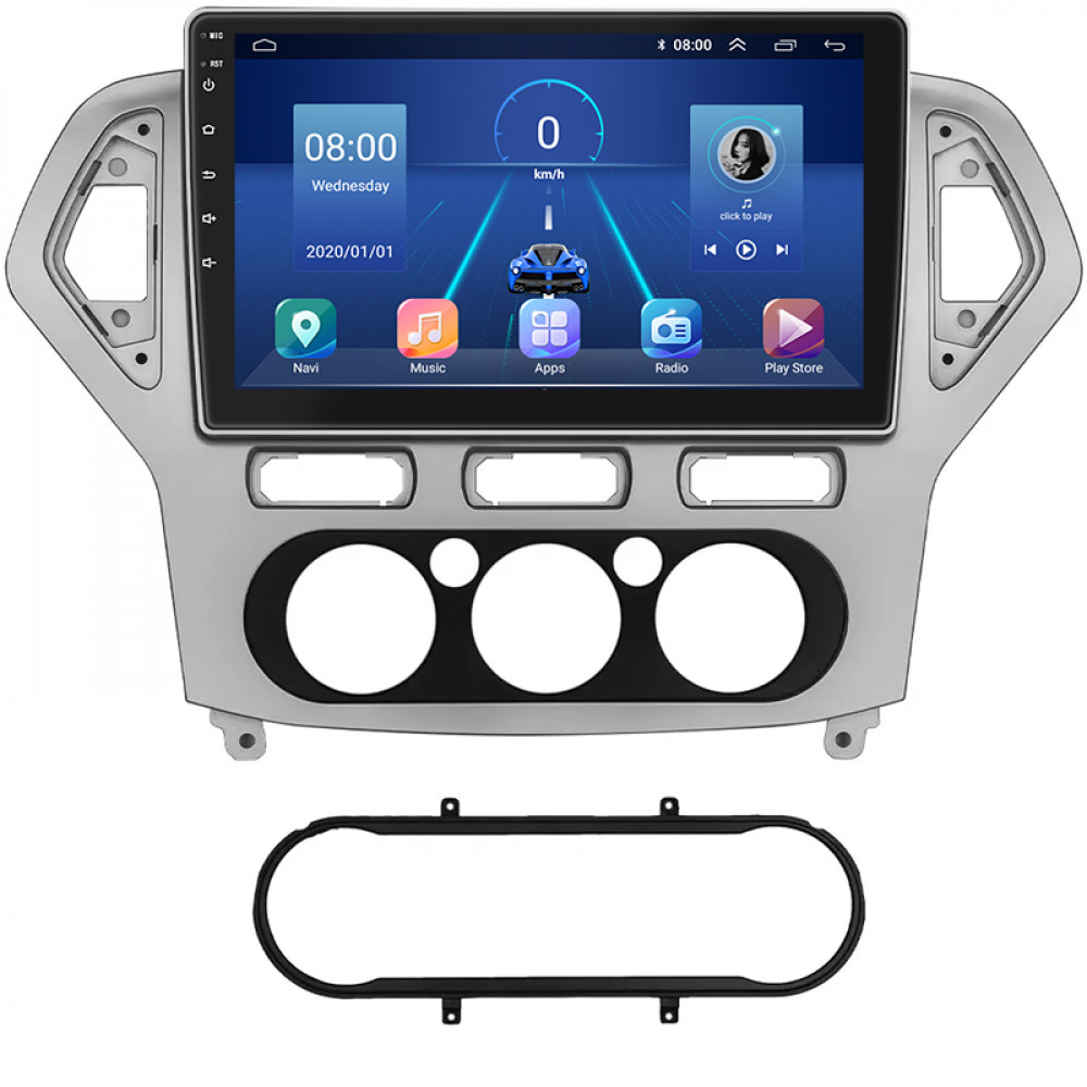 Штатная магнитола Lesko для Ford Mondeo IV 2006-2010 экран 10" 2/32Gb 4G Wi-Fi GPS Top