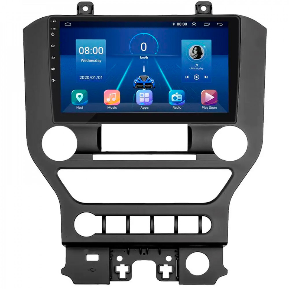 Штатная магнитола Lesko для Ford Mustang VI 2014-2017 экран 9" 6/128Gb 4G Wi-Fi GPS Top
