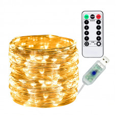 Гірлянда світлодіодна герметична OSIDEN USB 10м з пультом warm white