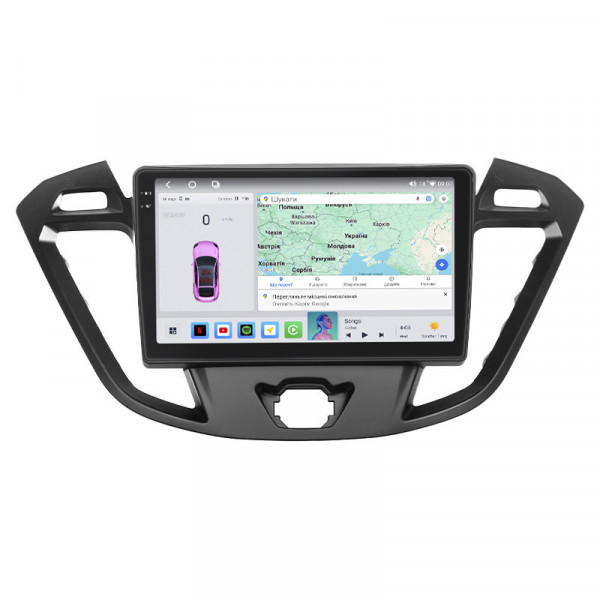 Штатная магнитола Lesko для Ford Tourneo Custom I 2012-2018 экран 9" 4/64 QLED CarPlay 4G Wi-Fi GPS 360 Prime