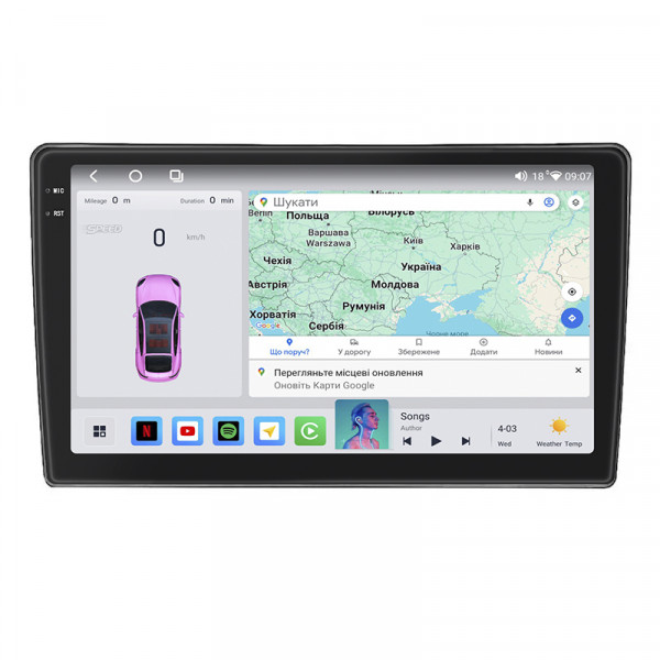 Штатная магнитола Lesko для GMC Yukon III (GMT900) 2006-2014 экран 10" 4/64 QLED CarPlay 4G Wi-Fi GPS 360 Prime