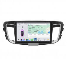 Штатная магнитола Lesko для Honda Accord IX Рестайлинг 2015-2019 экран 10" 4/64 QLED CarPlay 4G Wi-Fi GPS 360 Prime