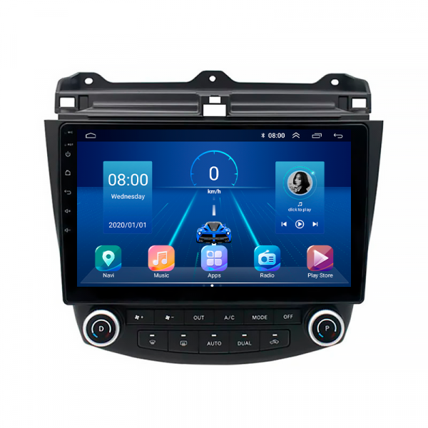 Штатная магнитола Lesko для Honda Accord VII 2002-2006 экран 10" 2/32Gb Wi-Fi GPS Base