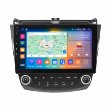 Штатная магнитола Lesko для Honda Accord VII Рестайлинг 2005-2008 экран 10" 4/64Gb CarPlay 4G Wi-Fi GPS Prime