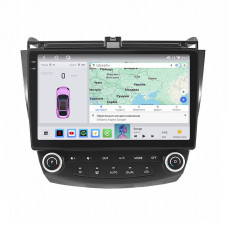 Штатная магнитола Lesko для Honda Accord VII Рестайлинг 2005-2008 экран 10" 4/64 QLED CarPlay 4G Wi-Fi GPS 360 Prime