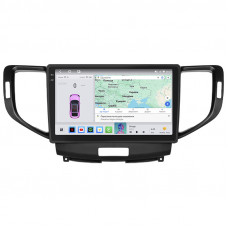Штатная магнитола Lesko для Honda Accord VIII 2007-2011 экран 9" 4/64 QLED CarPlay 4G Wi-Fi GPS 360 Prime